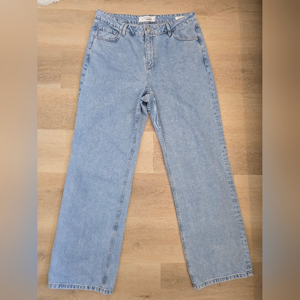 Dynamite Denim HEIDI Women's Wide Leg Jeans Light Wash Size 14/32